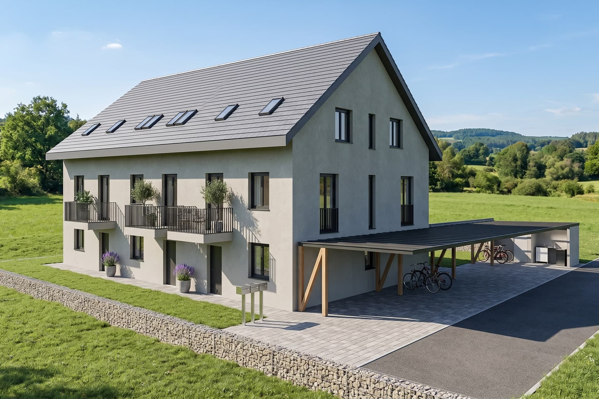 Neubau Wasterkingen — Aussenvisualisierung